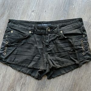 Black Jean shorts